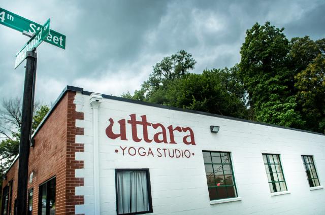 Outside of yoga studio building