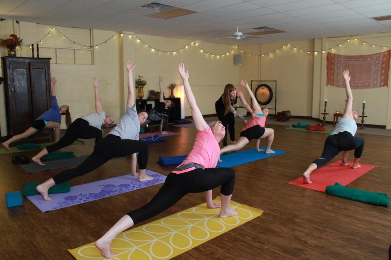 woman in warrior pose