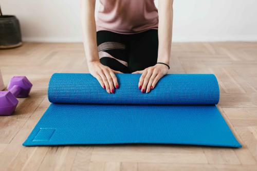 pregant woman in standing yoga pose